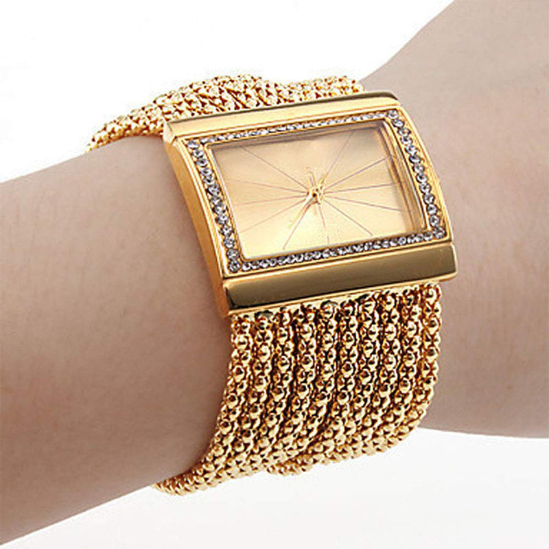 Women's Watch Rhinestone Dial Stainless Steel Mesh Bracelet