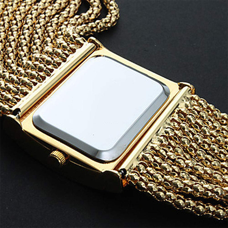 Women's Watch Rhinestone Dial Stainless Steel Mesh Bracelet