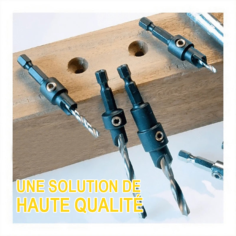 Wood Drill Bit Set 3-In-1 HSS 5-Piece
