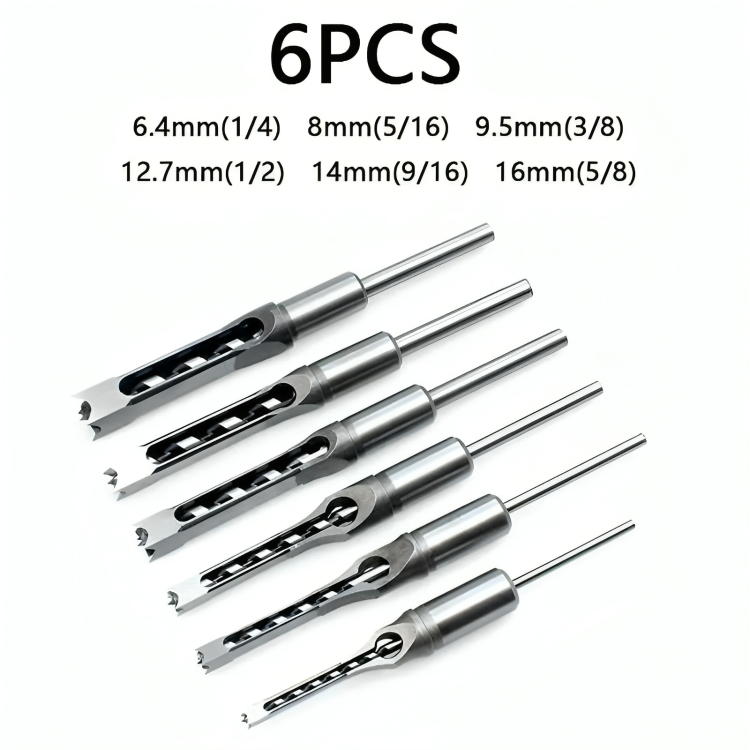 Wood Drill Bit Set Square-Hole Carbon Steel