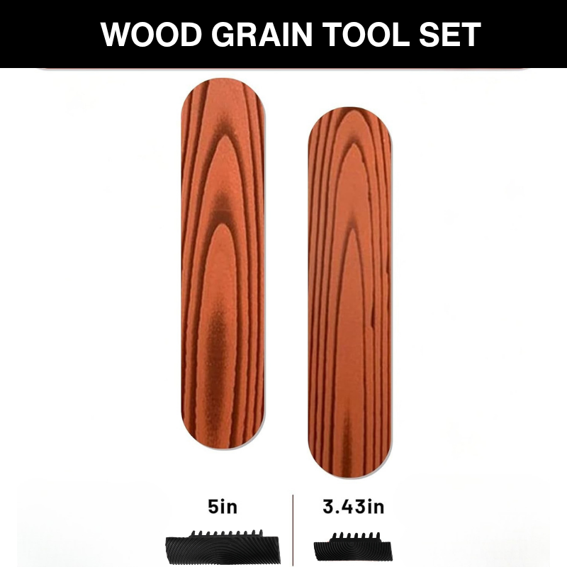 Wood Grain Roller Set Fine & Coarse Ergonomic Grip