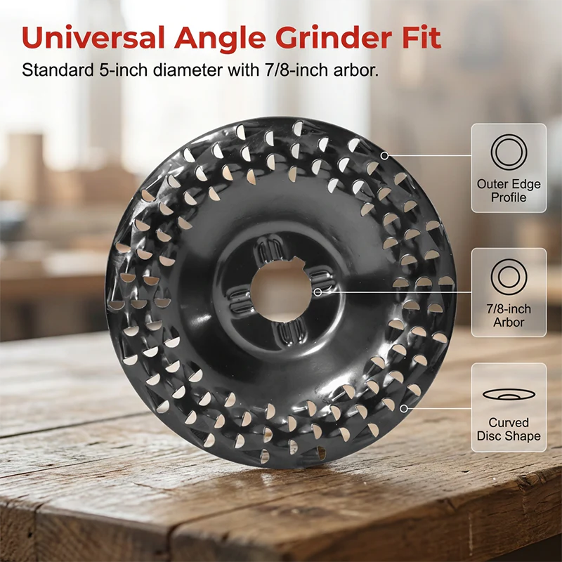 Wood Grinding Disc 125 mm Carbide Hollow Tooth