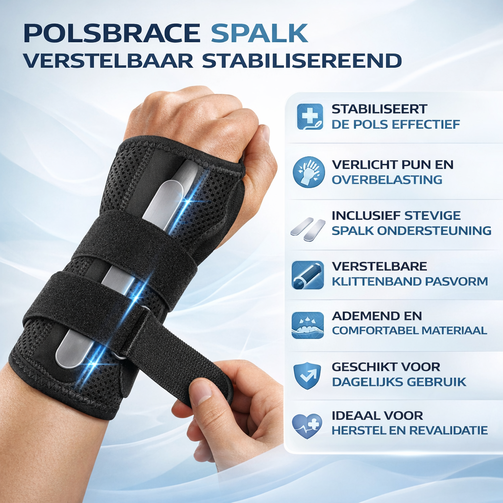 Wrist Brace Integrated Splint & Adjustable Velcro