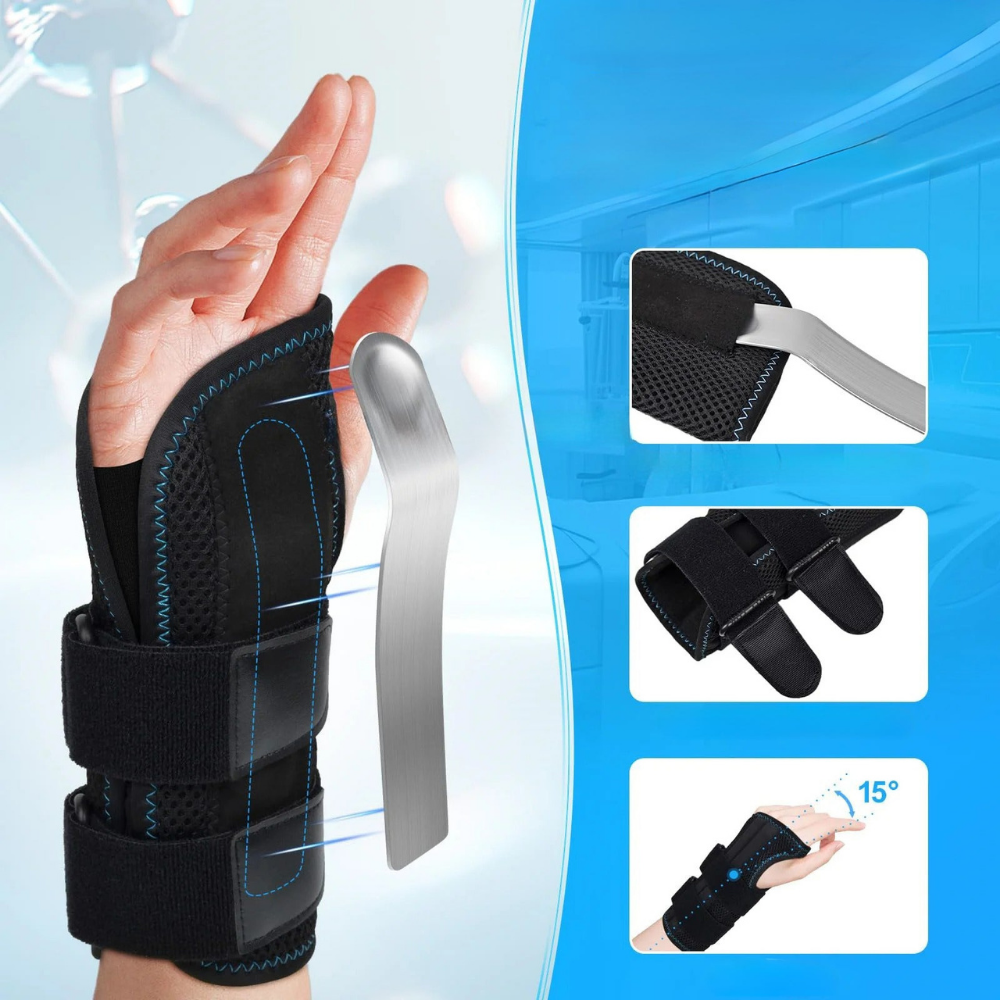 Wrist Brace Integrated Splint & Adjustable Velcro