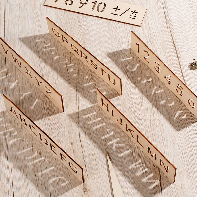 Writing Templates Wooden Guided Tracing Alphabet Or Geometry