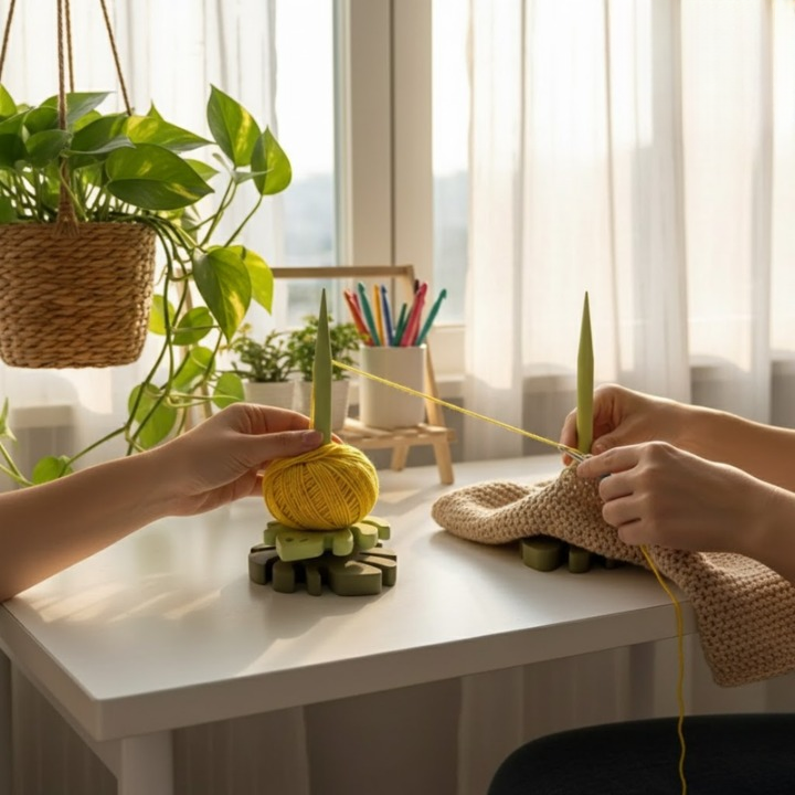 Yarn Holder Rotating Smooth-Feed Stable Base