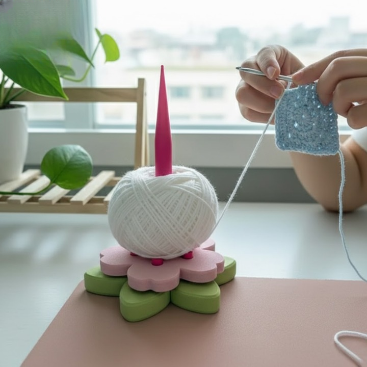 Yarn Holder Rotating Smooth-Feed Stable Base