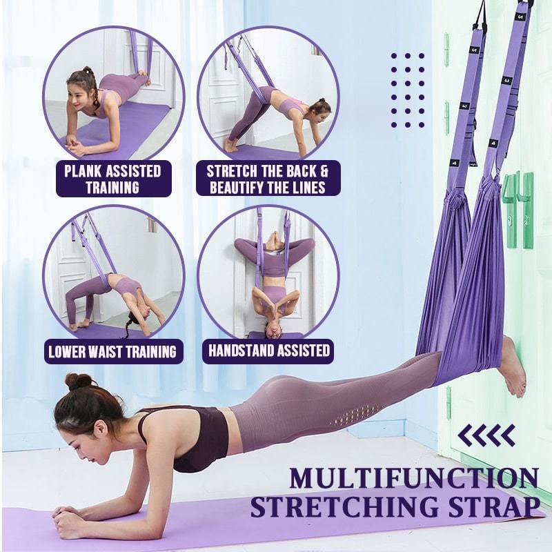 Yoga Stretching Band Adjustable Numbered Loops & Soft Fabric