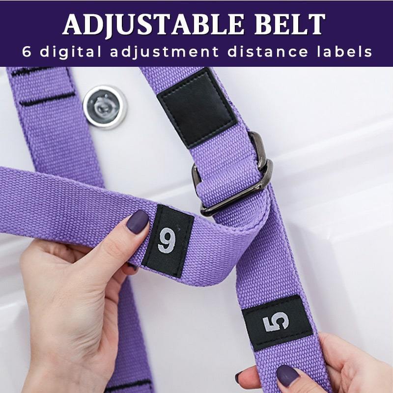 Yoga Stretching Band Adjustable Numbered Loops & Soft Fabric