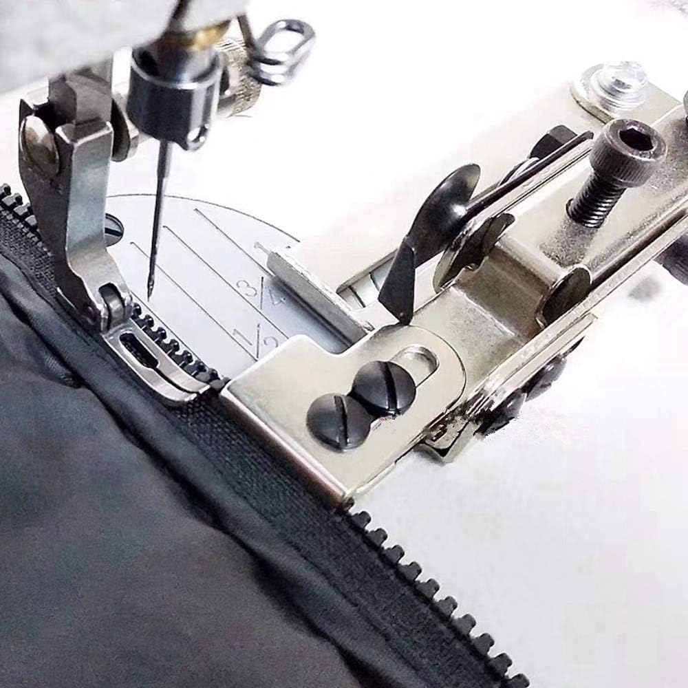 Zipper Presser Foot Stainless Steel Adjustable Height & Width
