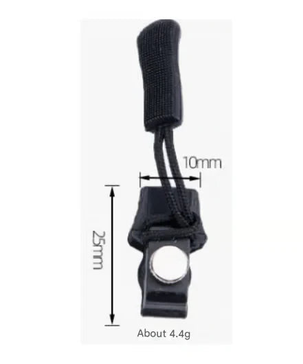Zipper Pulls No-Sew Clamp-On Woven Nylon Set of 6