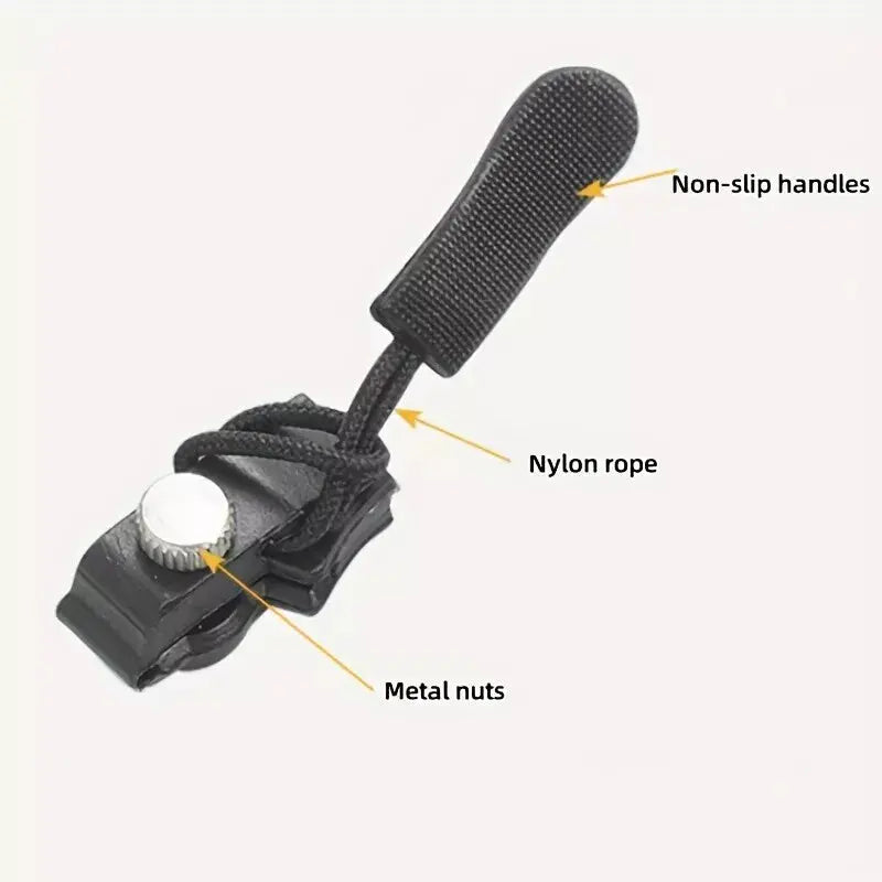 Zipper Pulls Tool-Free Clip-On Universal Fit Pack of 12