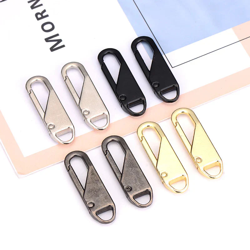 Zipper Pulls Tool-Free Snap-On Zinc Alloy 10-Piece Set