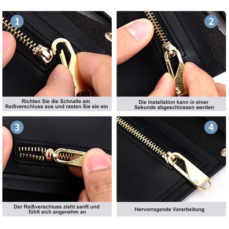 Zipper Pulls Tool-Free Snap-On Zinc Alloy 10-Piece Set
