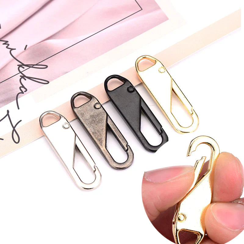 Zipper Pulls Tool-Free Snap-On Zinc Alloy 10-Piece Set