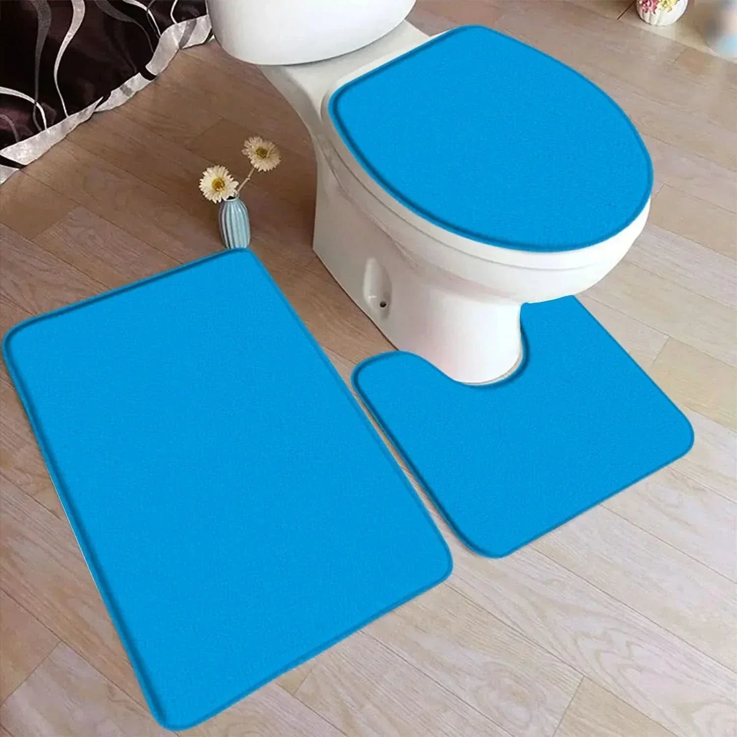 Cozy Comfort 3-Piece Bathroom Mat Collection with Non-Slip Design