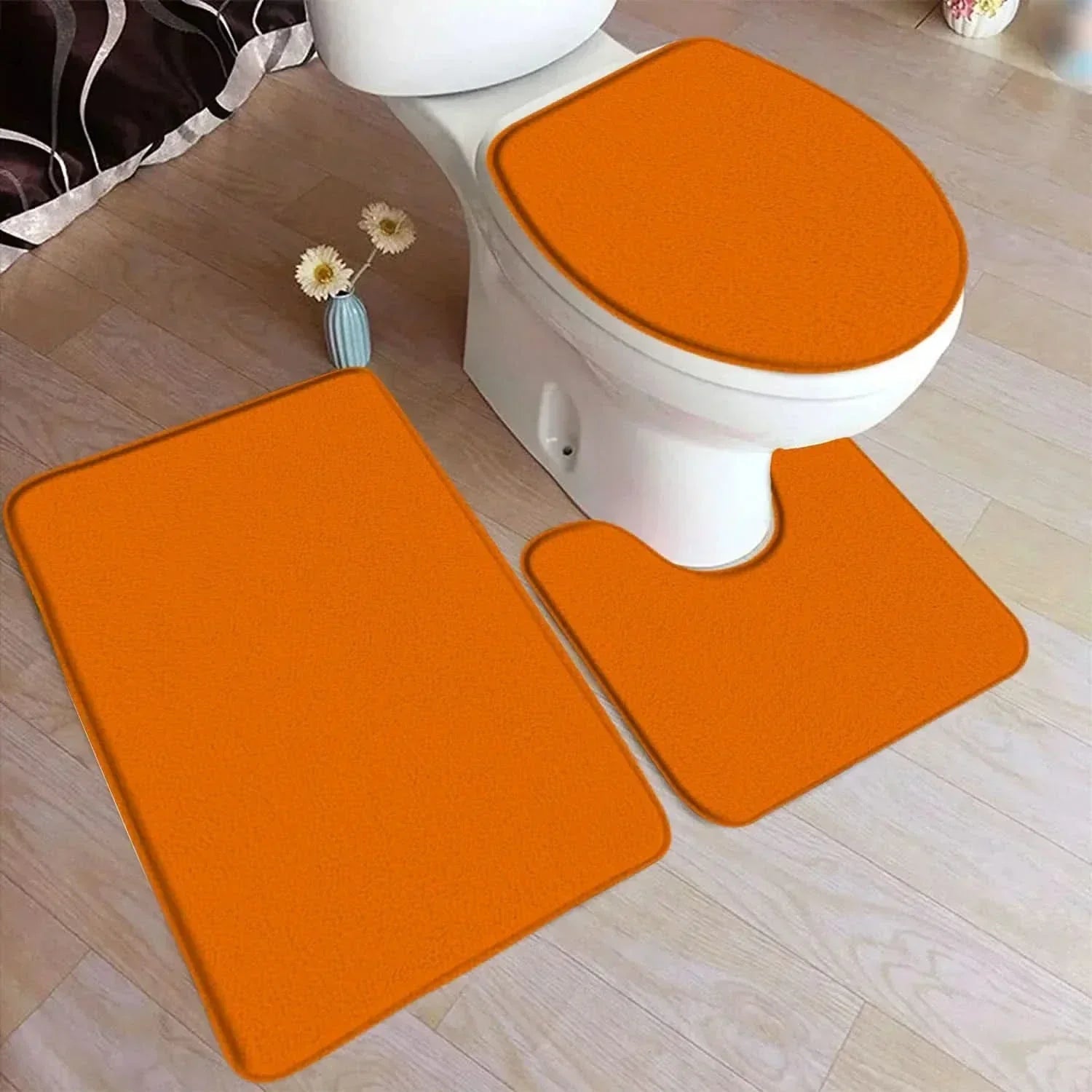 Cozy Comfort 3-Piece Bathroom Mat Collection with Non-Slip Design