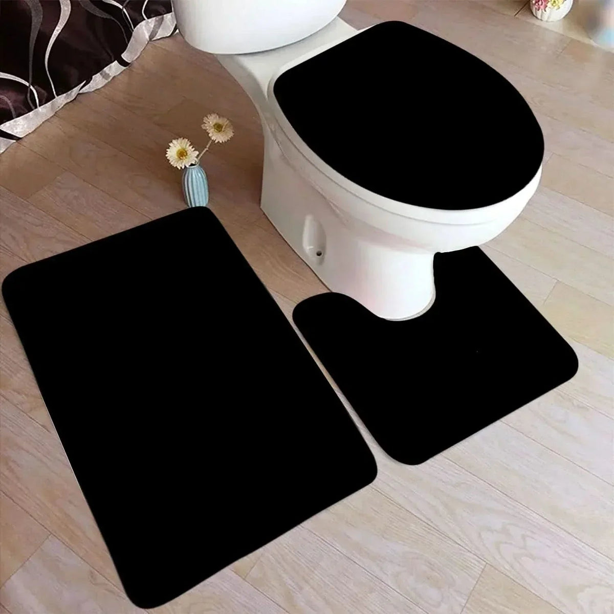 Cozy Comfort 3-Piece Bathroom Mat Collection with Non-Slip Design