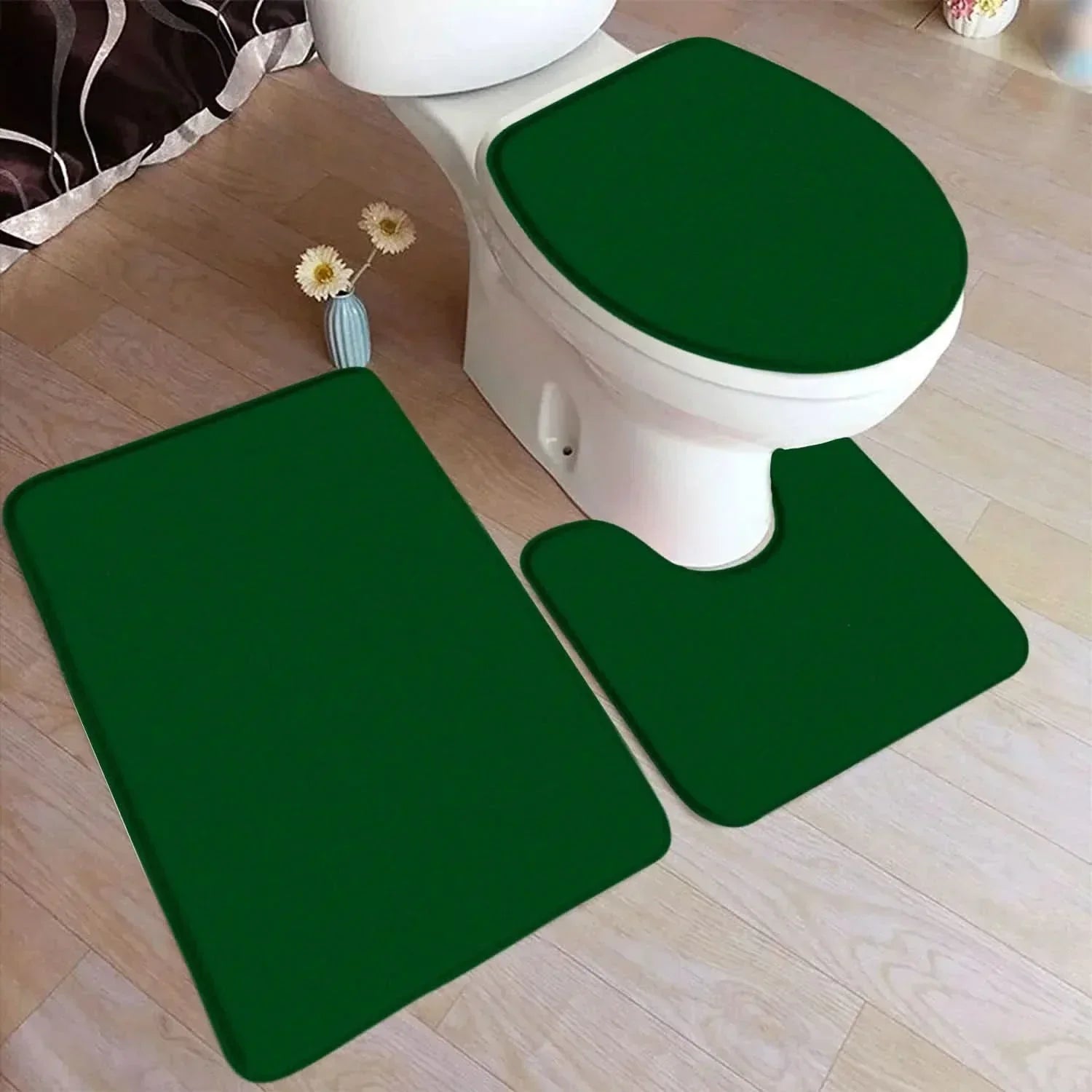 Cozy Comfort 3-Piece Bathroom Mat Collection with Non-Slip Design