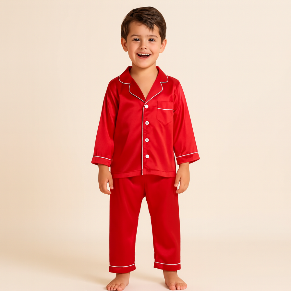 SnugDreams Children’s Pajama Ensemble with Buttoned Top & Stretchy Pants