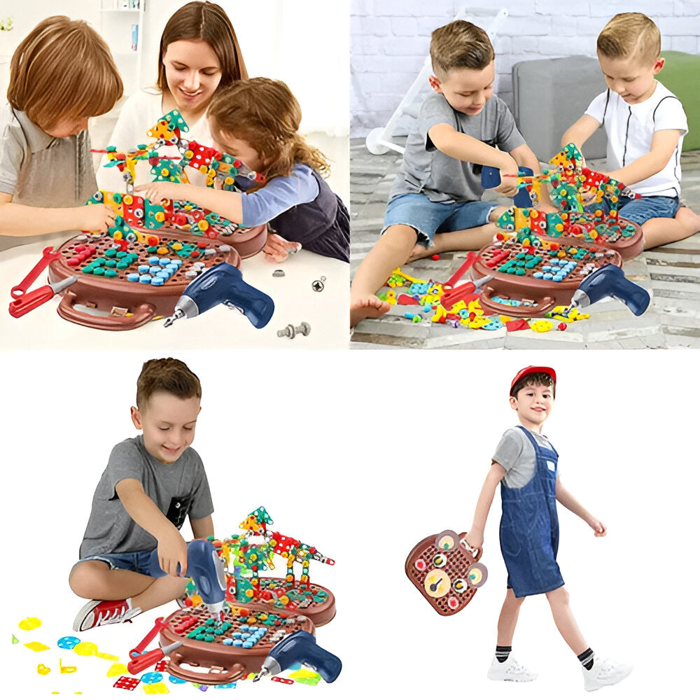 Innovative Builder's Play Set with Electric Tool for Kids