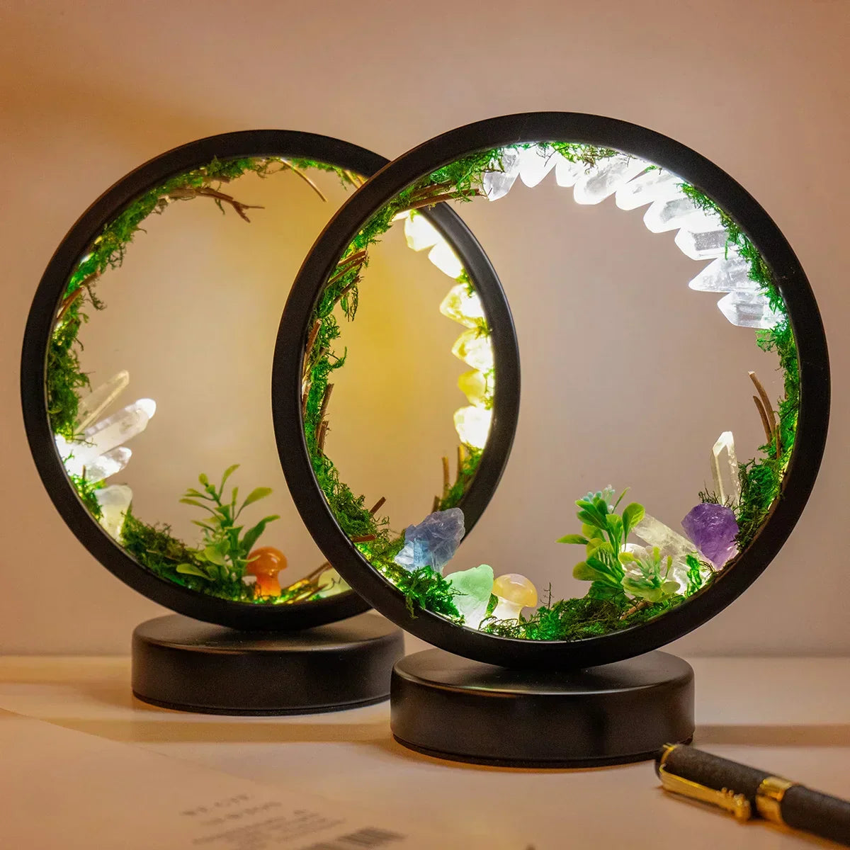 Ambient Lamp with Crystal Accents