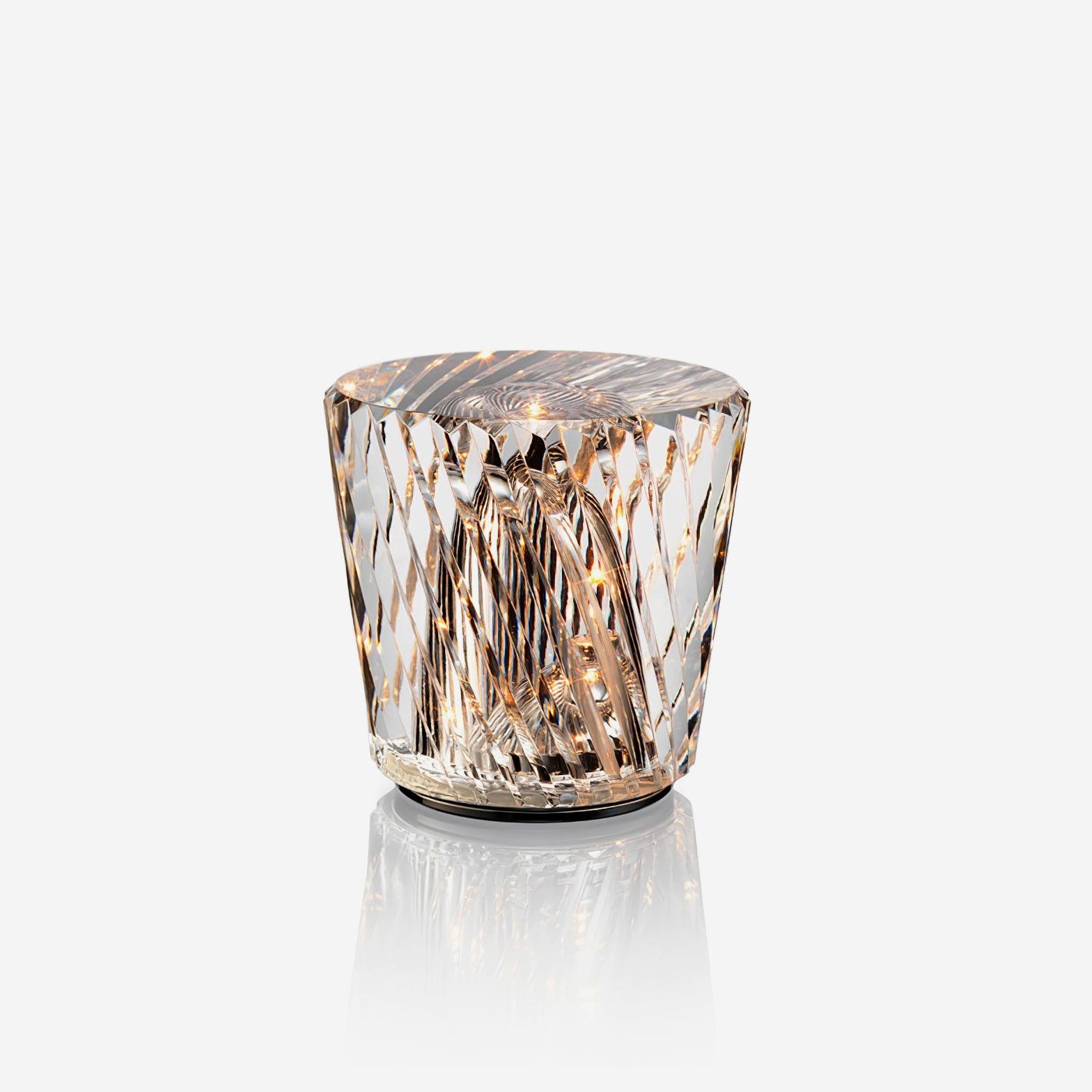 Elegant Rechargeable Glass LED Table Lamp for Cozy Spaces