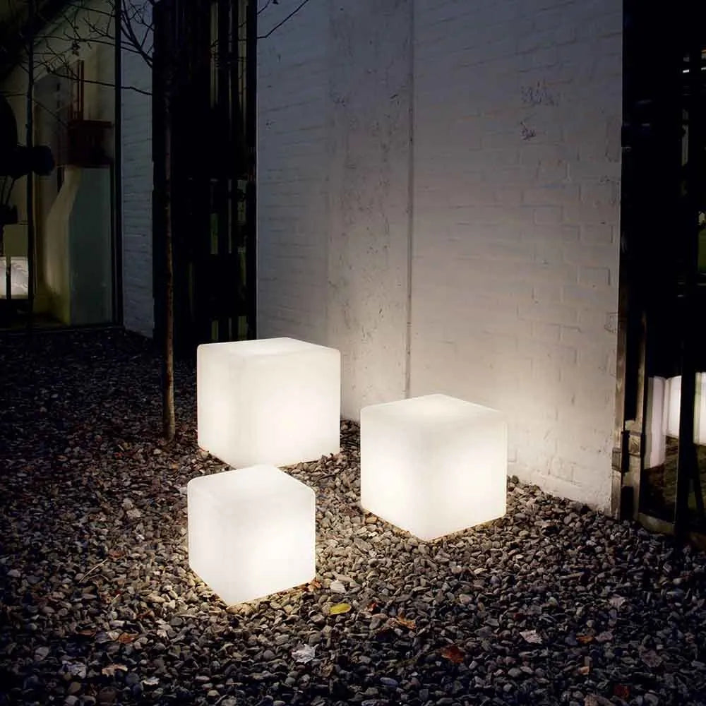 Illuminated Cube Planter - Garden Lighting