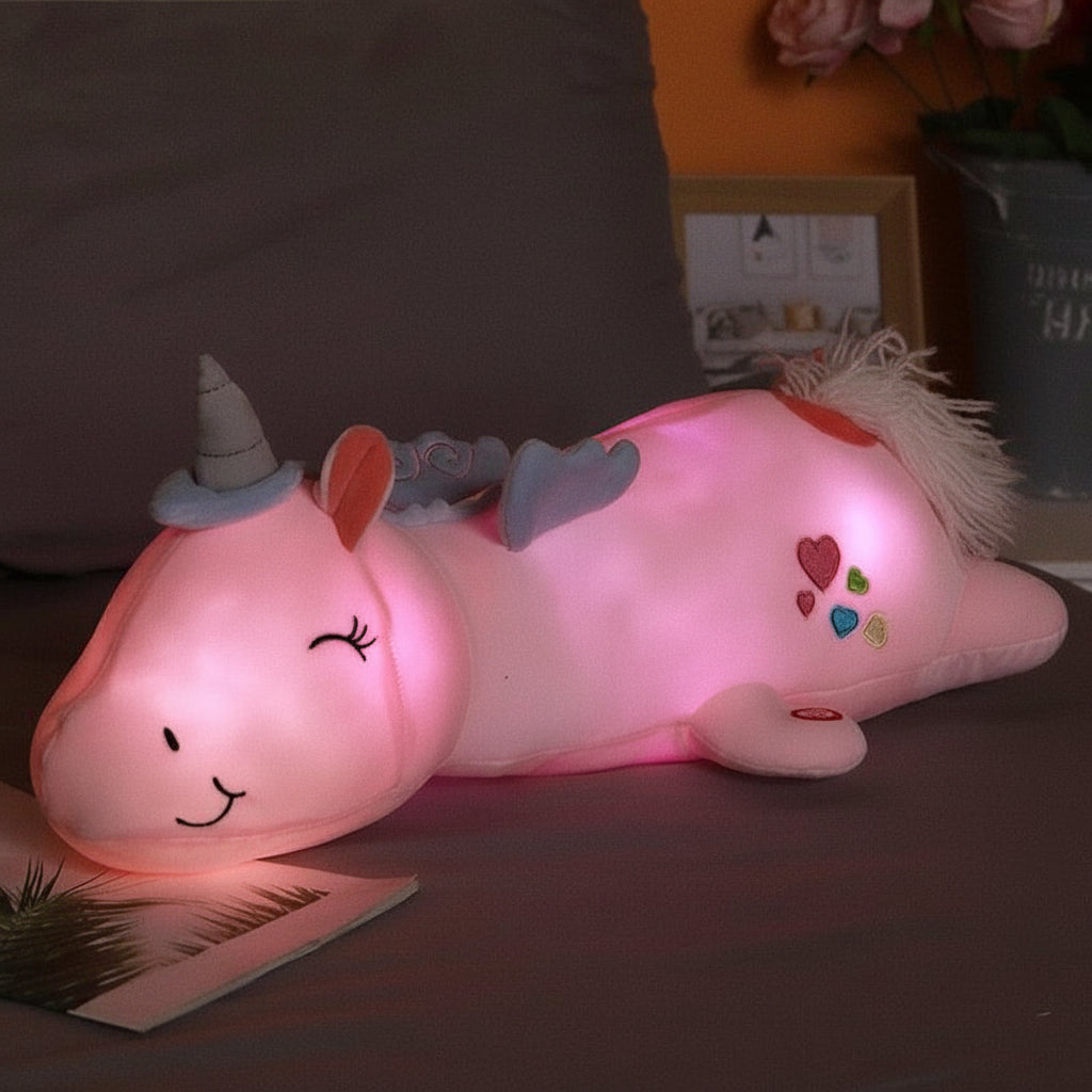 Enchanting Plush Unicorn with Calming LED Light