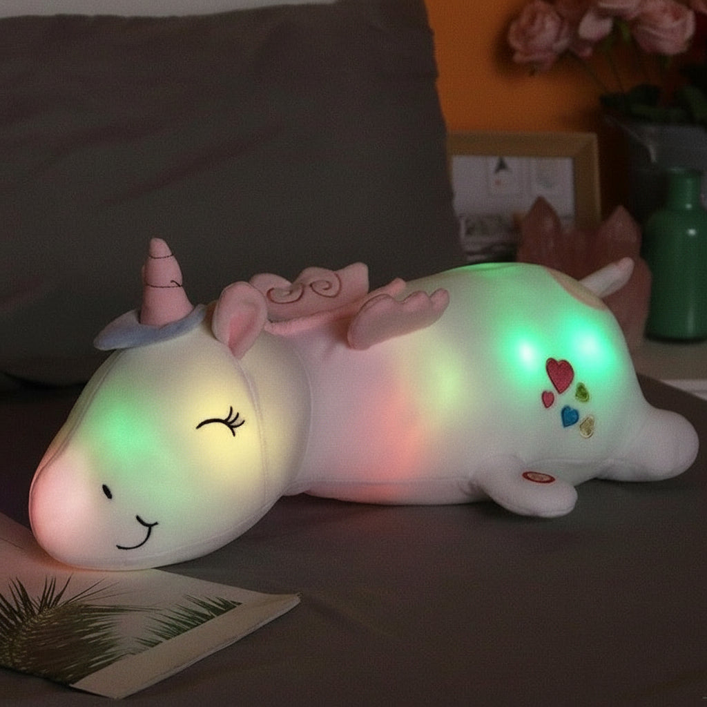 Enchanting Plush Unicorn with Calming LED Light