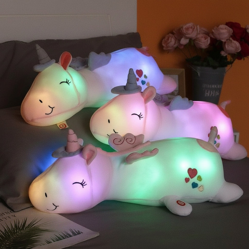 Enchanting Plush Unicorn with Calming LED Light