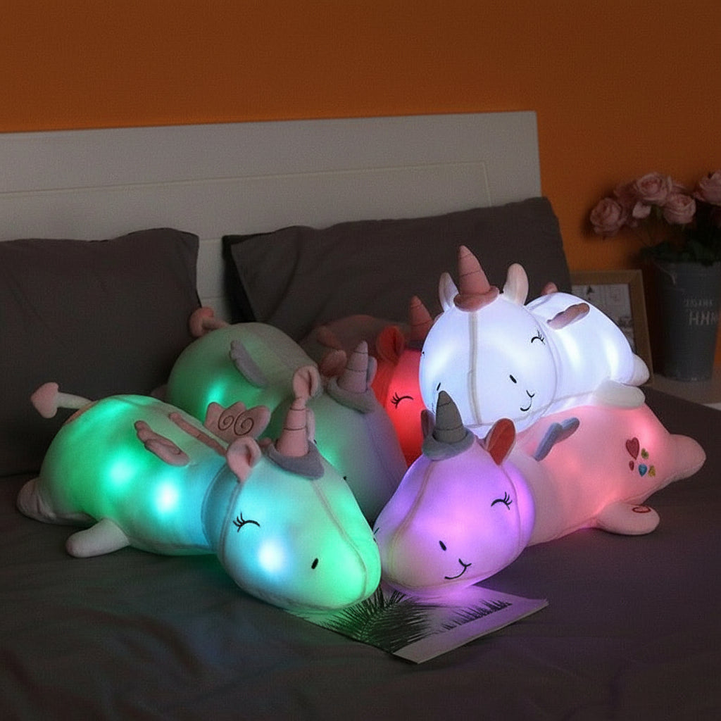 Enchanting Plush Unicorn with Calming LED Light