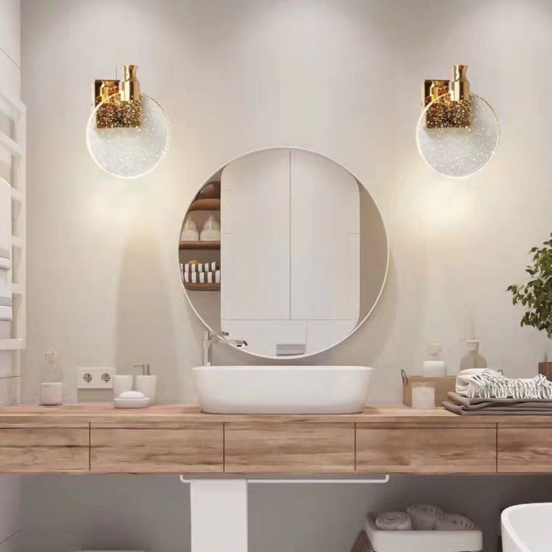 Elegant Circular Crystal Wall Light