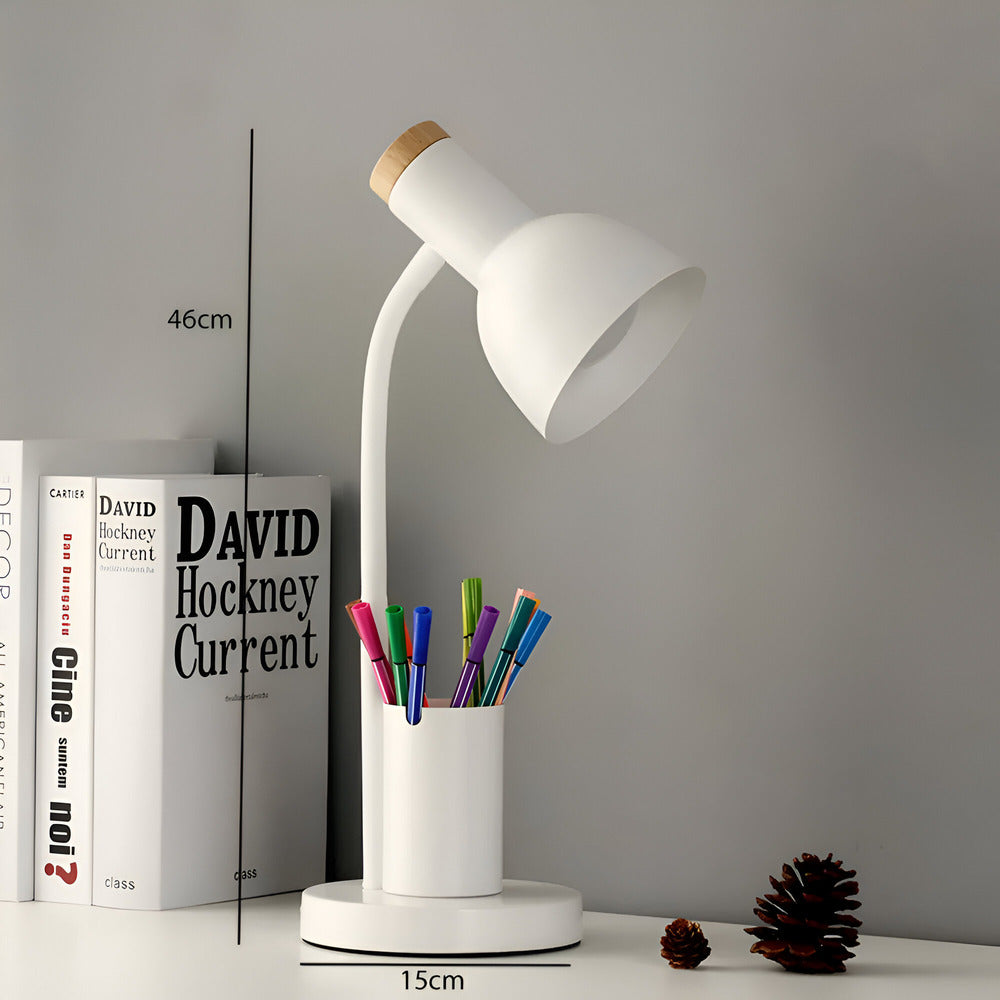 Sleek Modern LED Desk Lamp with Convenient Storage