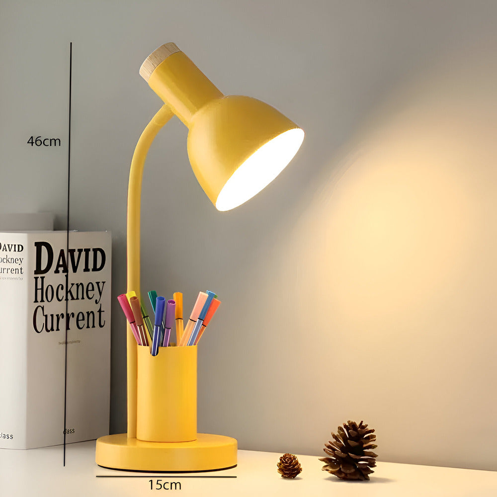 Sleek Modern LED Desk Lamp with Convenient Storage