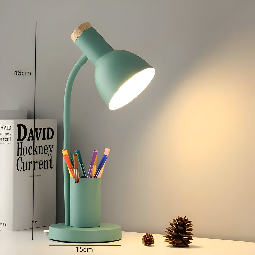 Sleek Modern LED Desk Lamp with Convenient Storage
