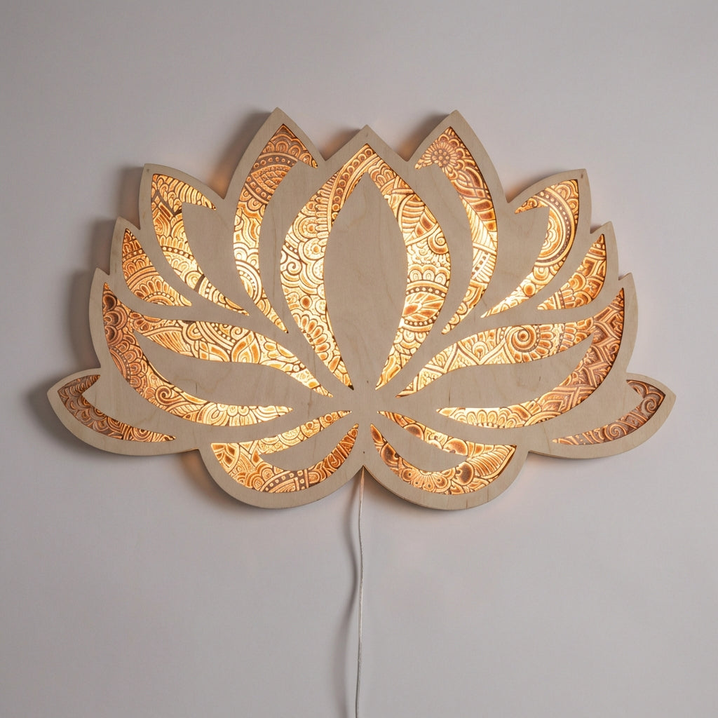 Lotus-Inspired Wall Light Fixture for Home Decor