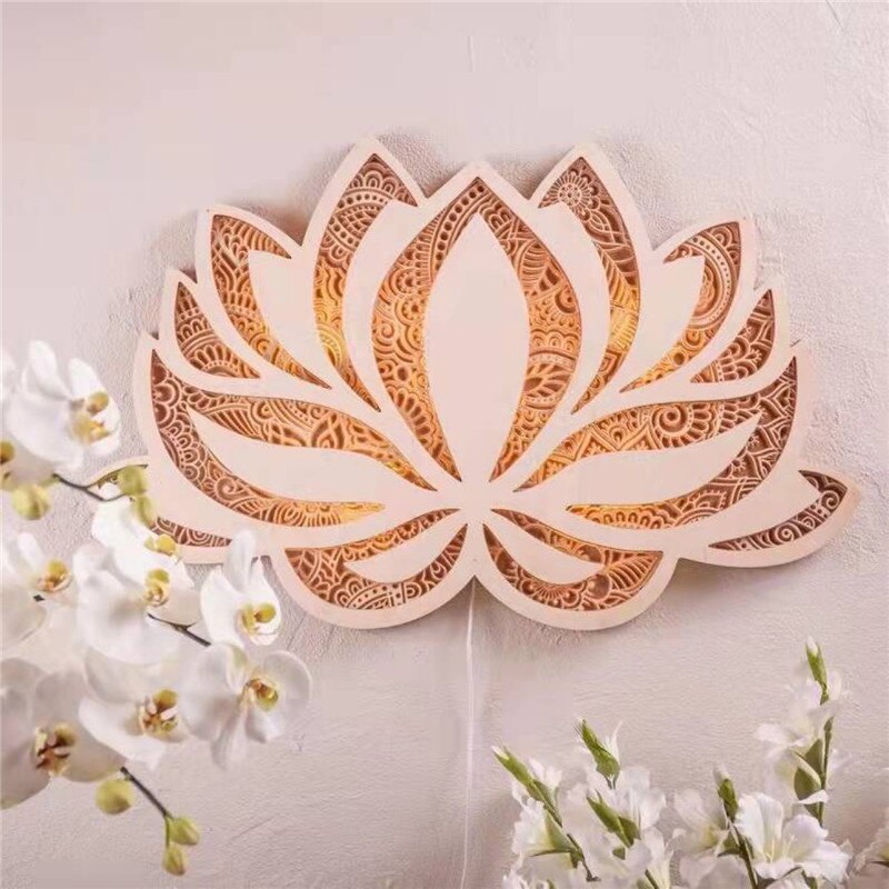 Lotus-Inspired Wall Light Fixture for Home Decor