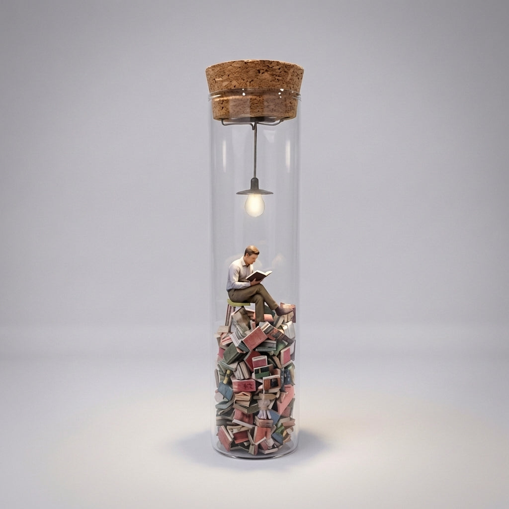 Mood Lamp with Decorative Bookshelf Design