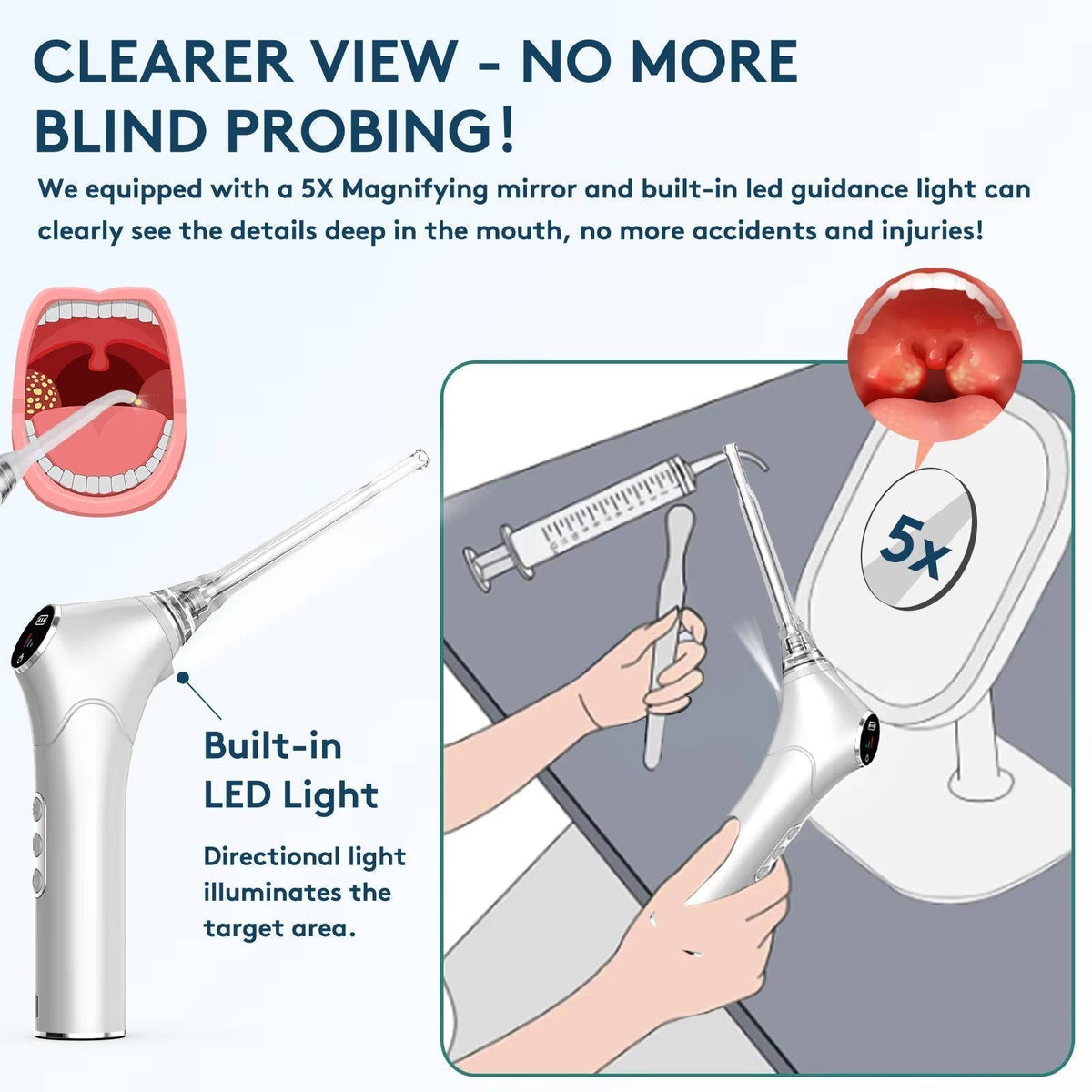 Ultimate Dental Hygiene Device | Rechargeable Cleaning Tool with LED Light