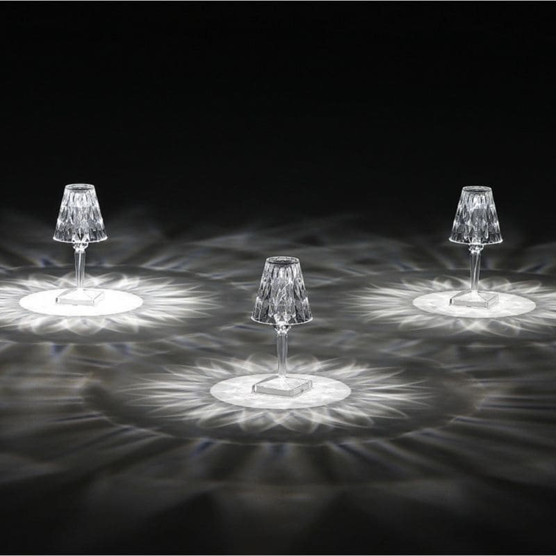 Elegant Acrylic Table Lamp with Crystal Design