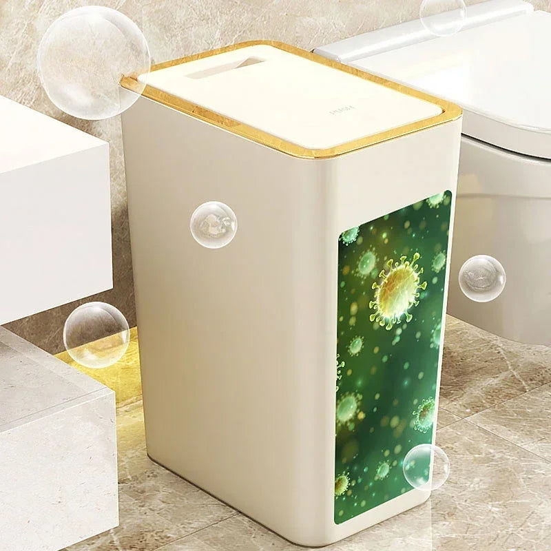 Sleek Touch-Open 12L Compact Waste Bin