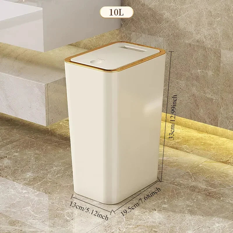 Sleek Touch-Open 12L Compact Waste Bin