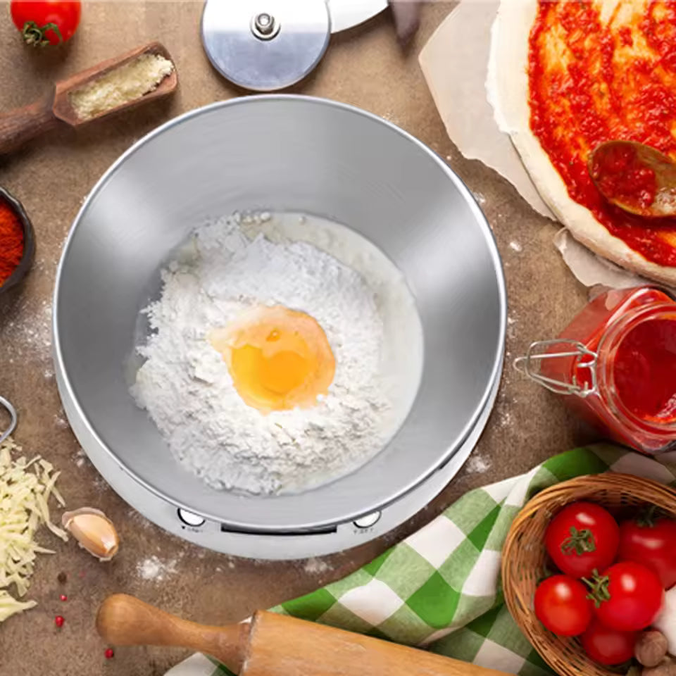 Precision Digital Food Scale with LCD Display and Removable Bowl