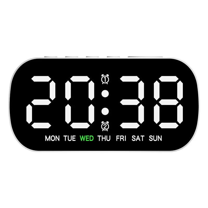 Smart USB Alarm Clock with Dual Alarms and Temperature Display