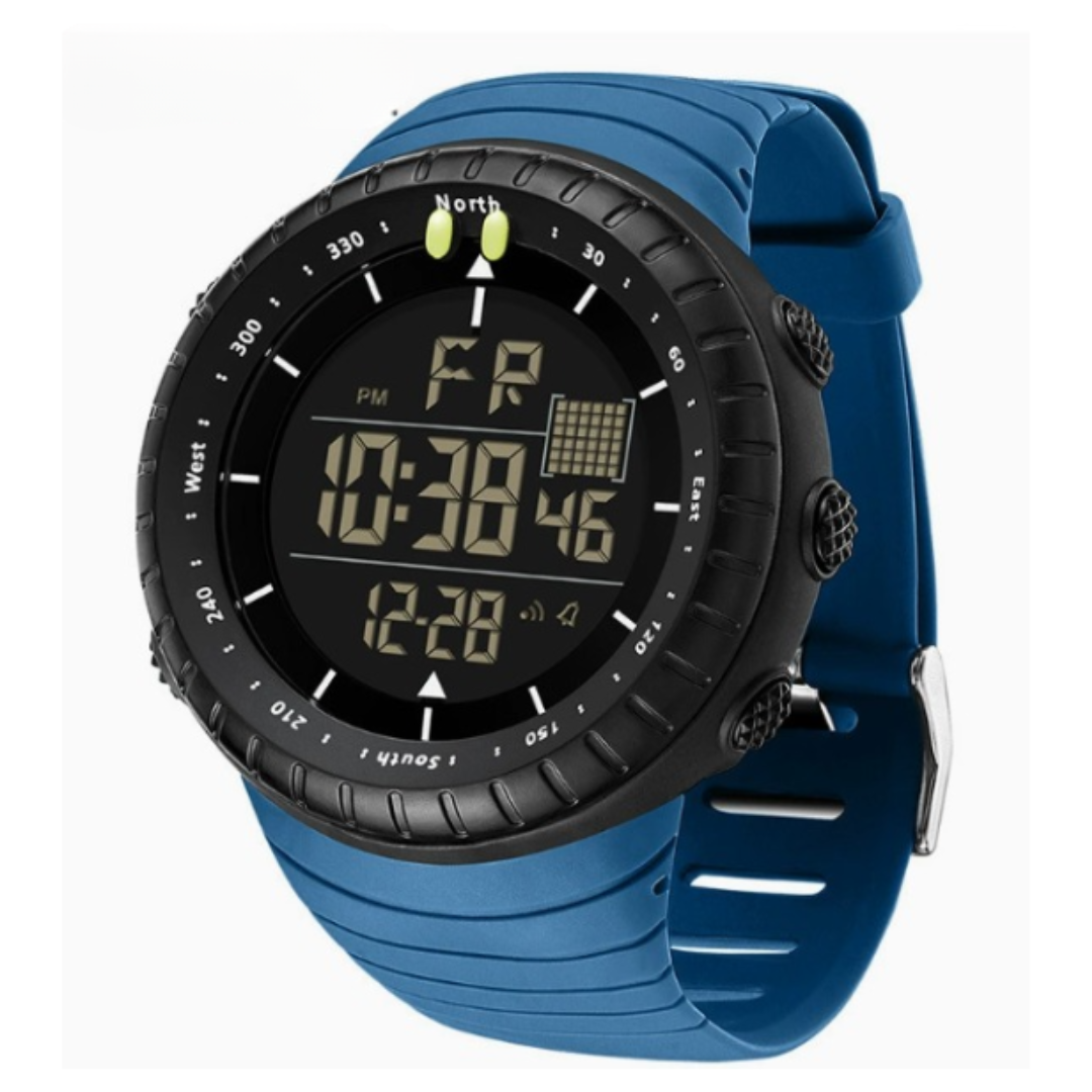 Rugged Outdoor Digital Watch | Waterproof & Shockproof with Night Glow