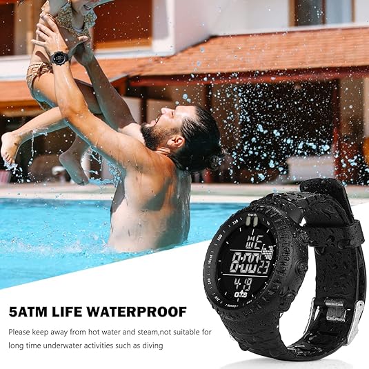 Rugged Outdoor Digital Watch | Waterproof & Shockproof with Night Glow