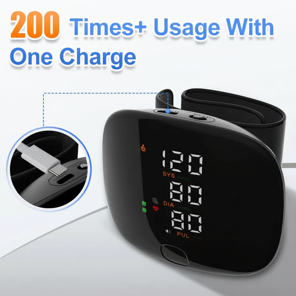 Compact Smart Blood Pressure Monitor with Easy One-Touch Use