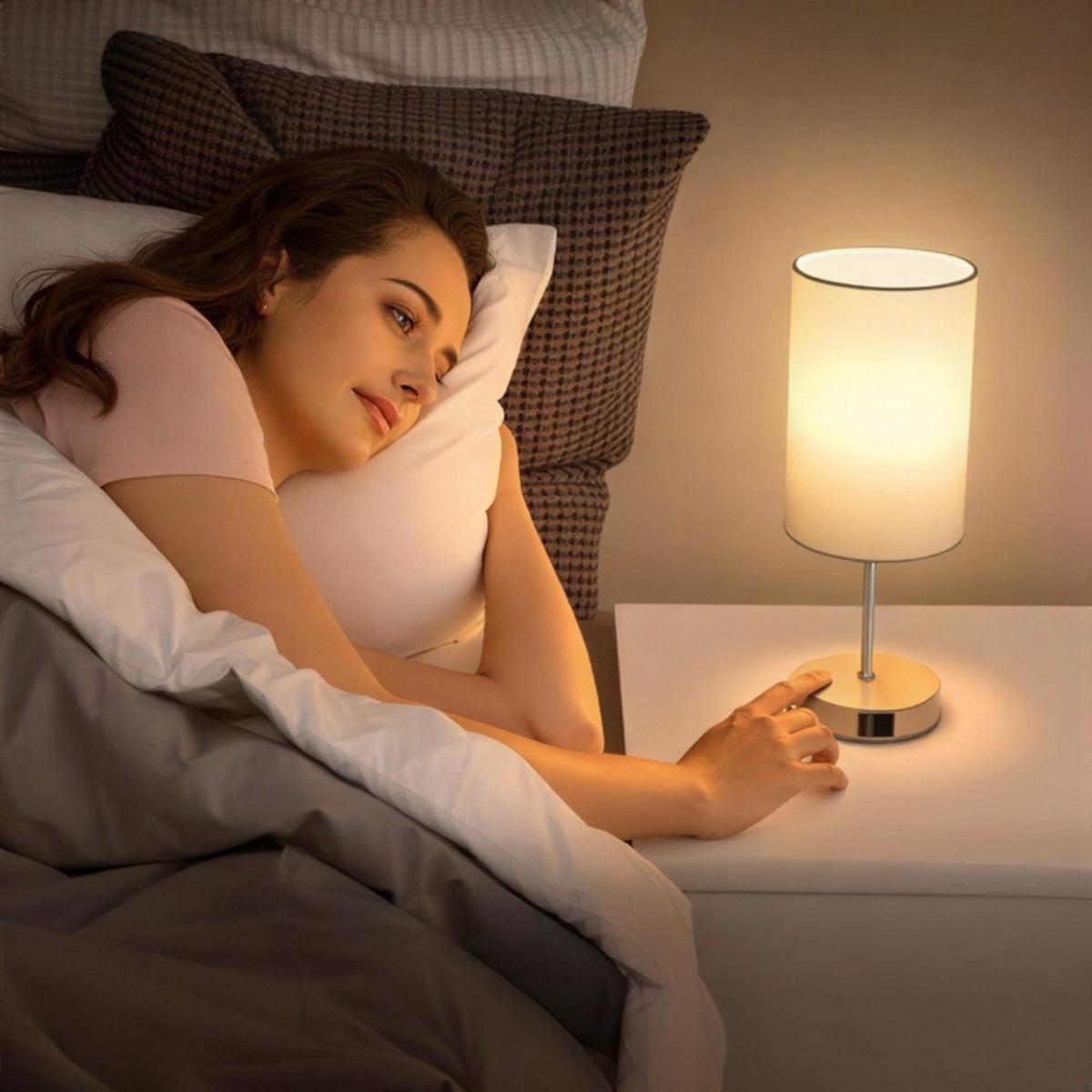Modern Touch-Control Lamp with USB Charging Ports