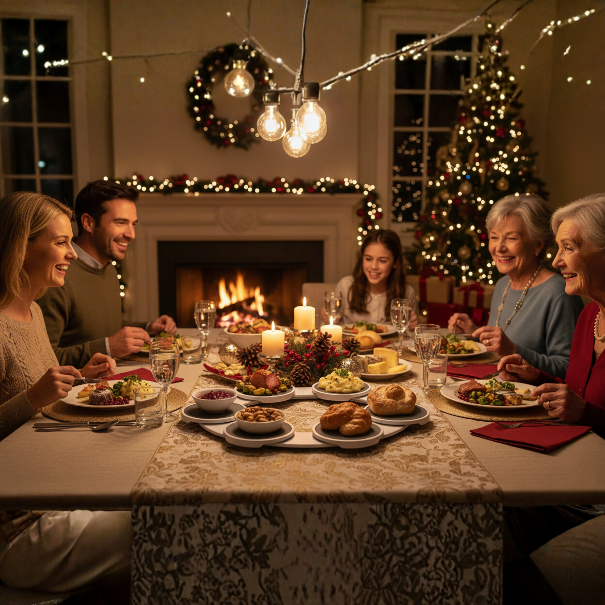 Revolving Serving Tray | 360° Rotating Stand for Easy Sharing